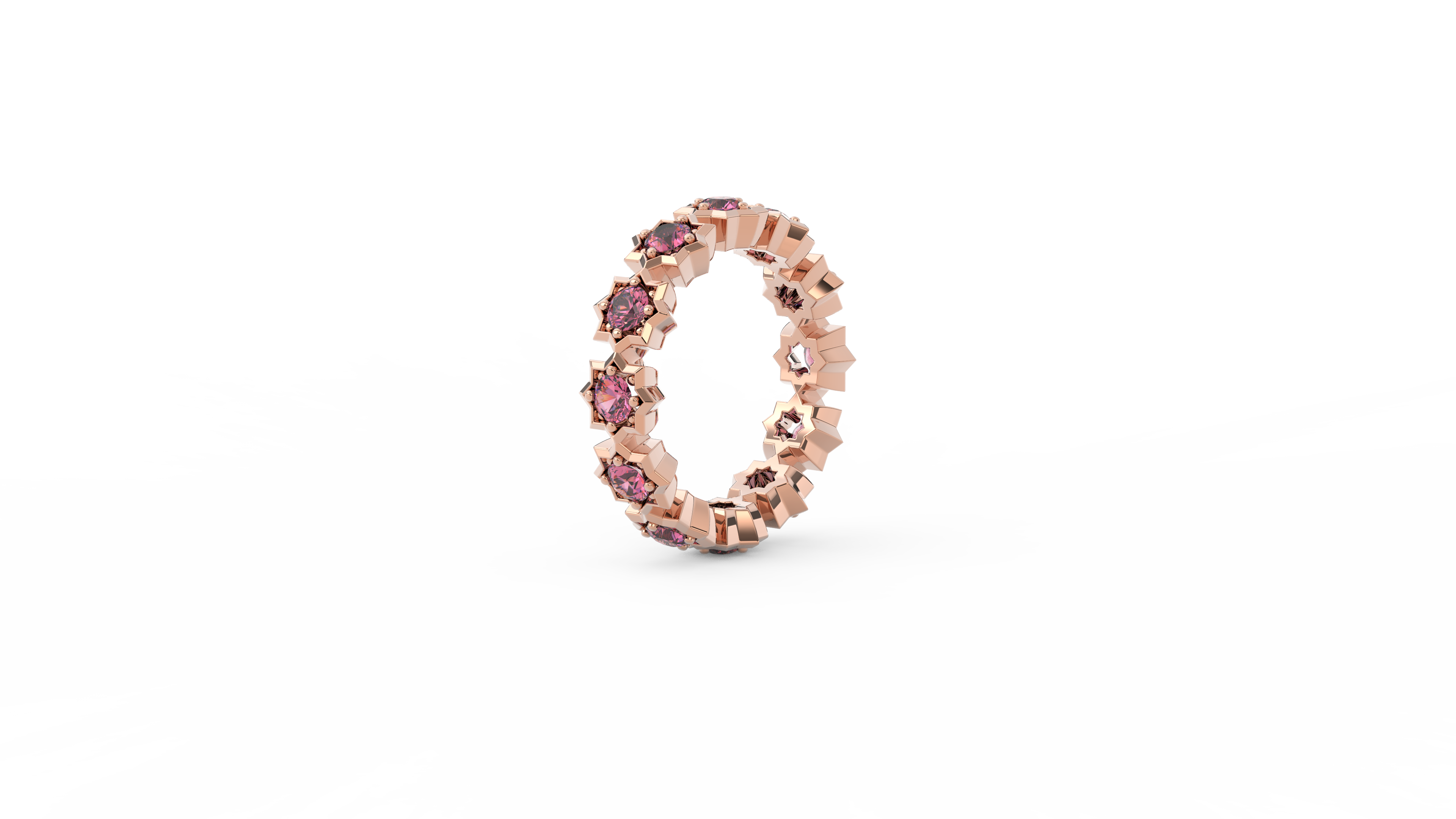 RARE !! 3 SAPHIRS ROSE POURPRE D'AFRIQUE : 4.8-5 mm x 3 mm